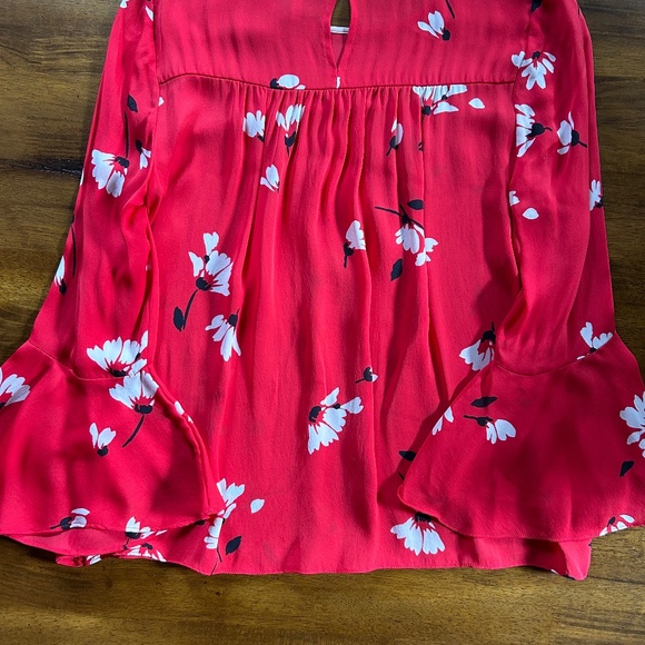 Joie Red Silk Blouse (Size Medium) - Picture 5 of 6